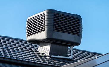 Modern evaporative air cooler.