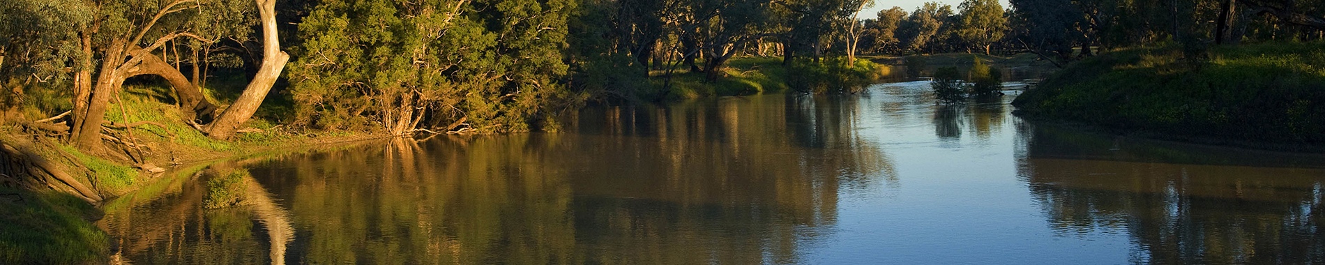 The Darling River at sunset, NSW.