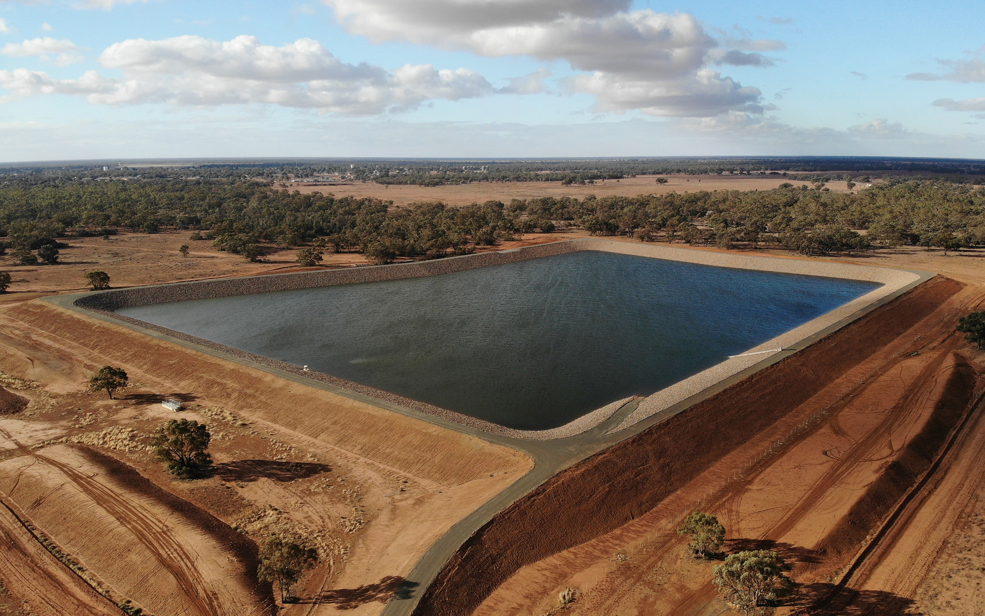 Aerial image of reservoir.