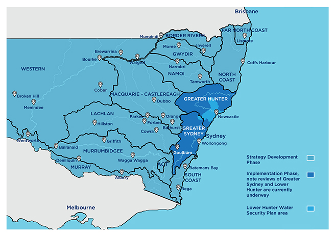Map of NSW water strategy regions