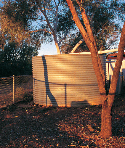 Rural town water tanks. Image courtesy of Jason King,
